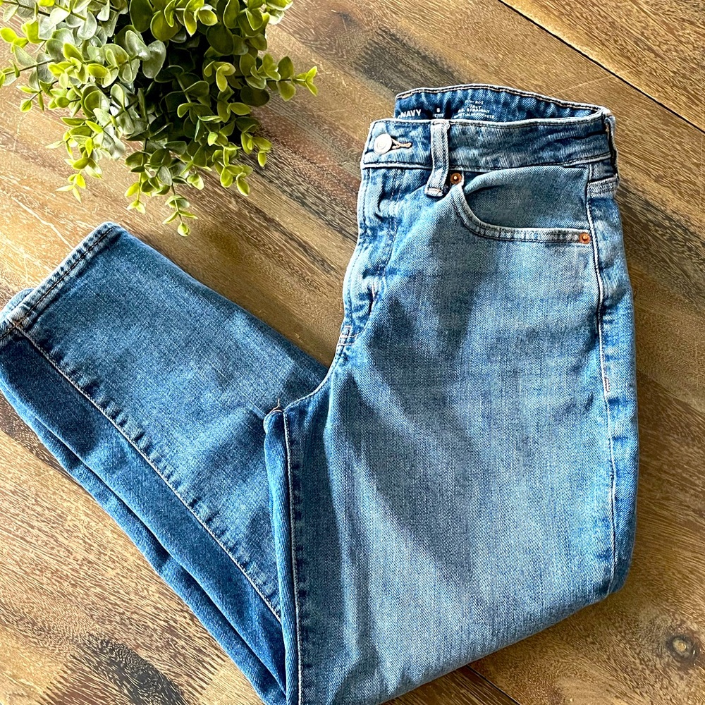 Old Navy Straight Leg Jeans - Light Blue Denim